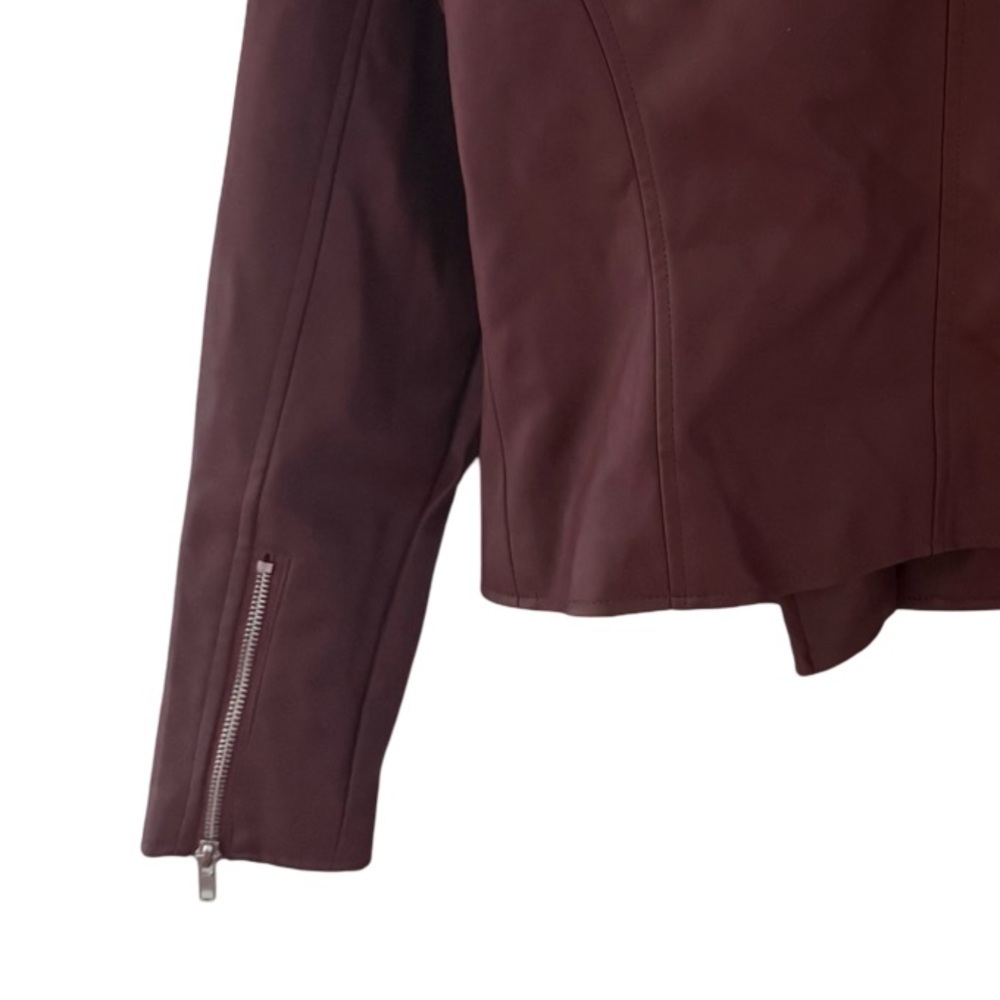 INC International Concepts Faux Leather Moto Jacket NWT Size XS - Picture 4 of 9